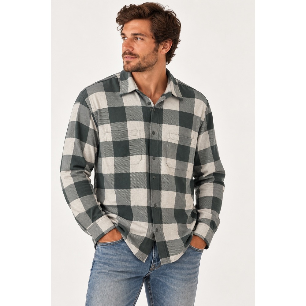 Lululemon Soft Knit Overshirt Shirt Buttondown  Buffalo Check Plaid XXL LM3FELS